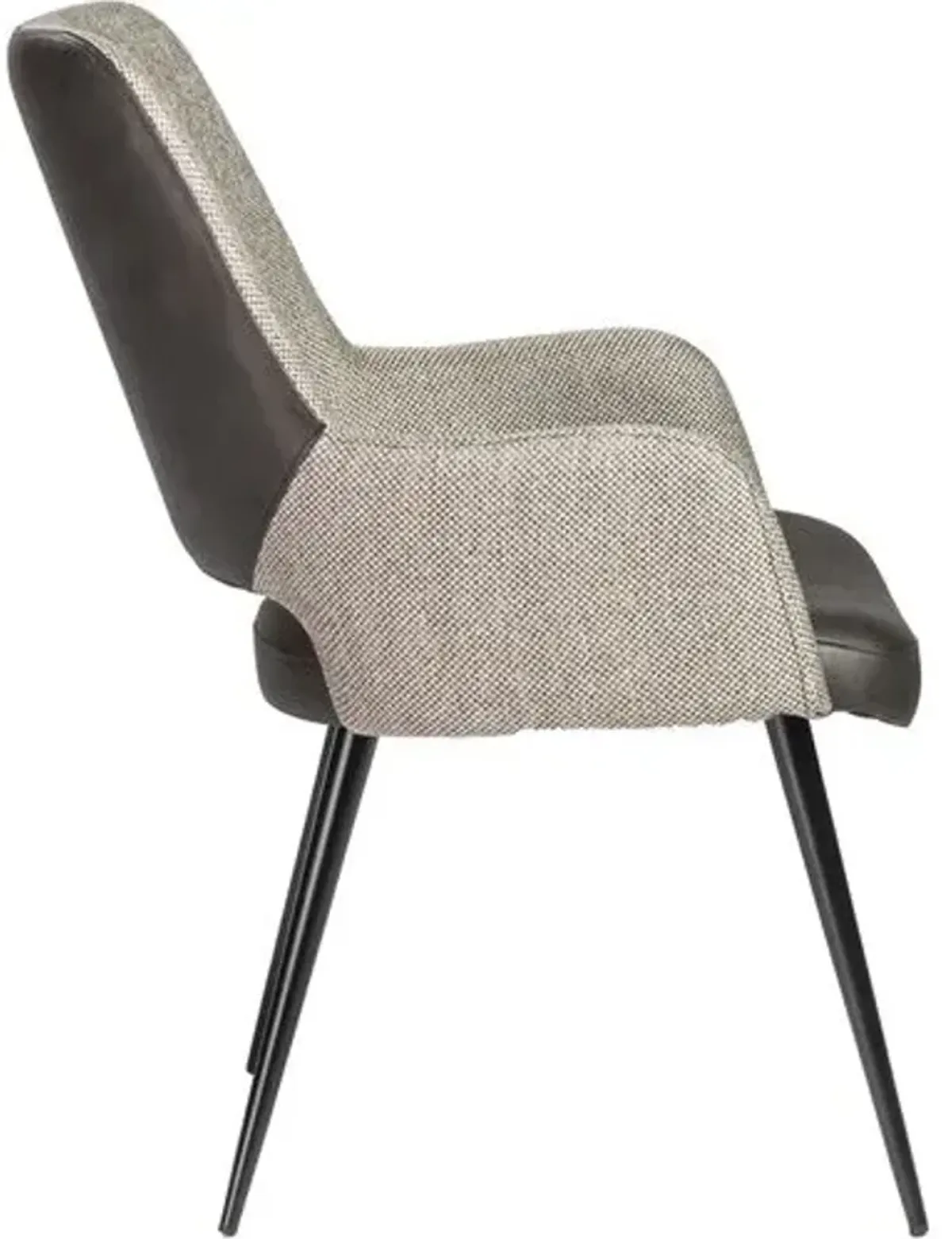 Ava Armchair - Light Gray/Dark Gray - Black