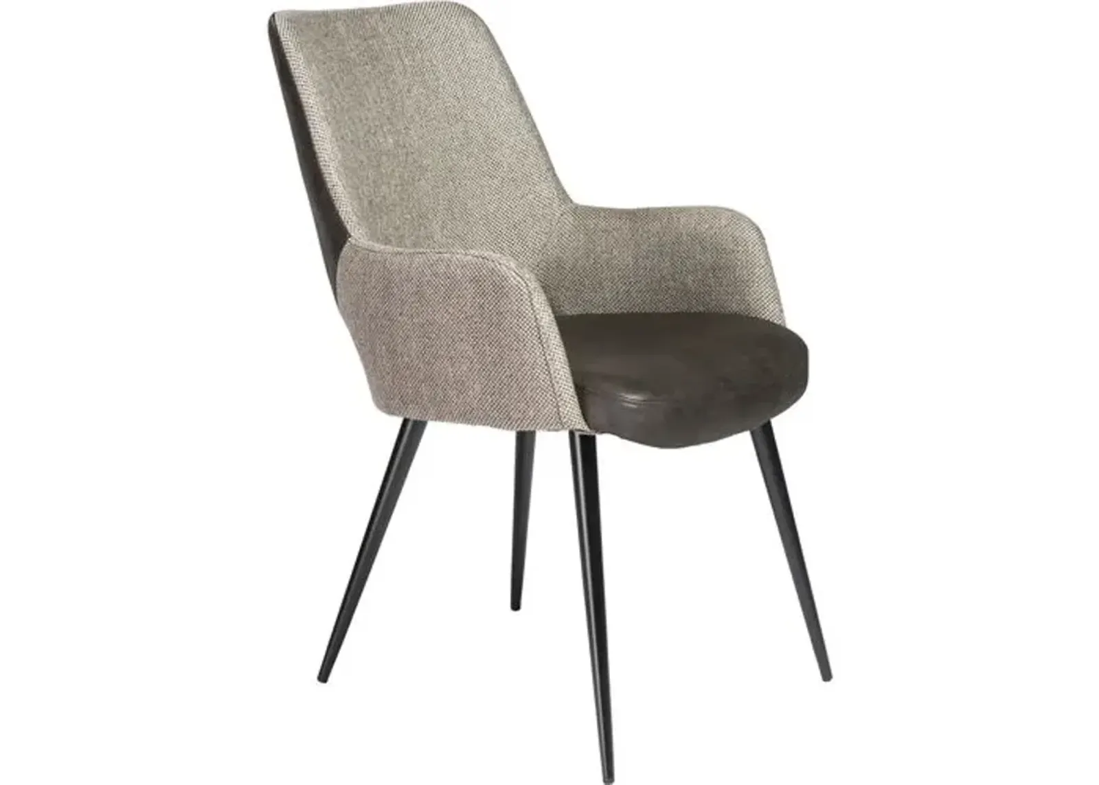 Ava Armchair - Light Gray/Dark Gray - Black