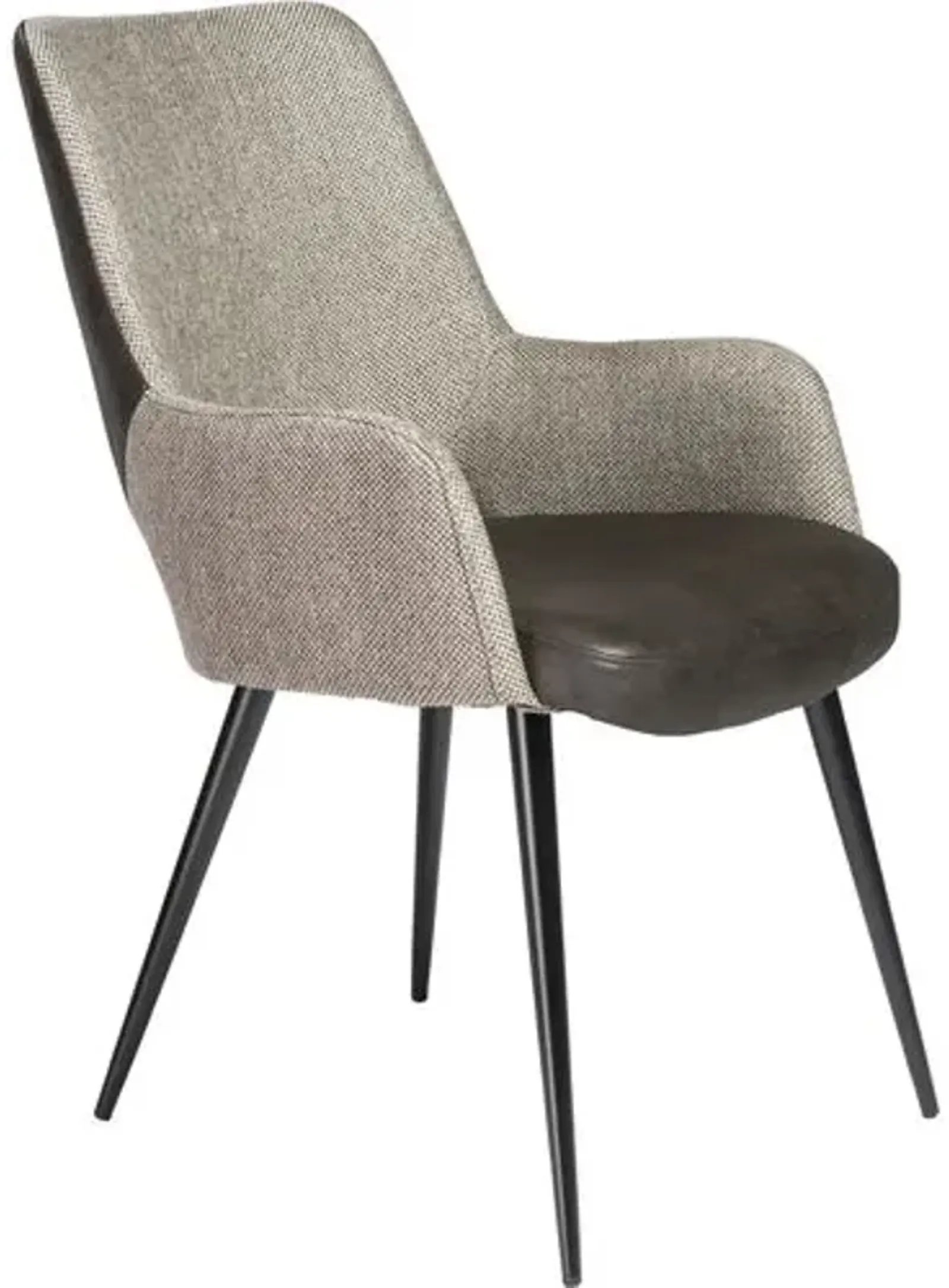 Ava Armchair - Light Gray/Dark Gray - Black