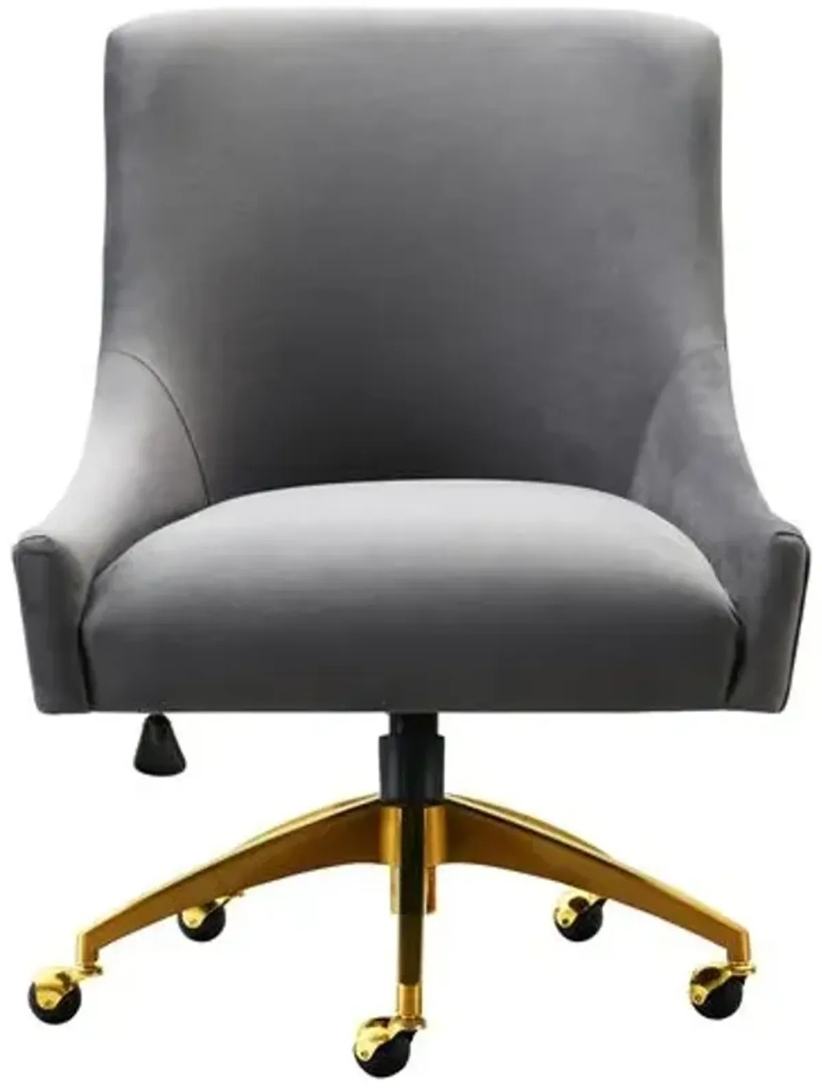 Georgia Swivel Desk Chair - Gray Velvet