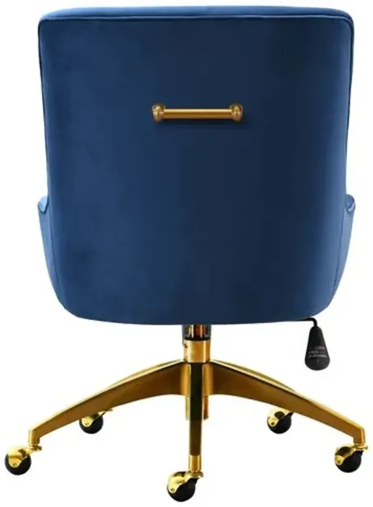 Georgia Swivel Desk Chair - Navy Velvet - Blue