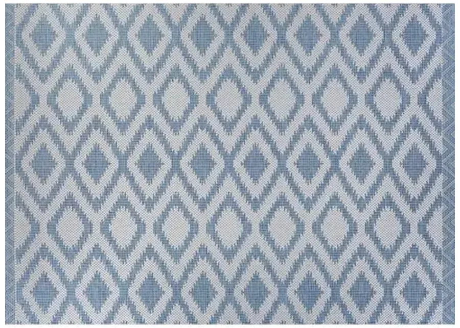 Song Outdoor Rug - Blue/Ivory - Blue