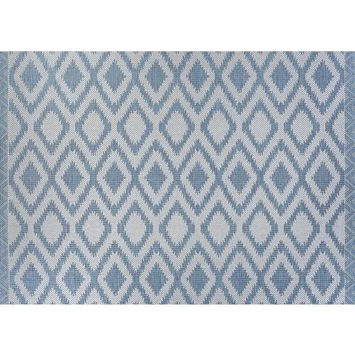 Song Outdoor Rug - Blue/Ivory - Blue