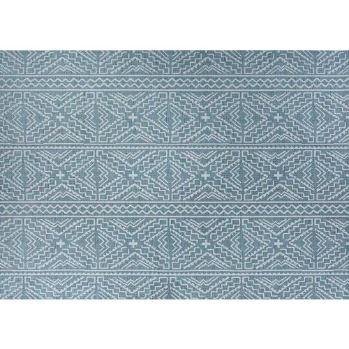 Antoine Outdoor Rug - Turquoise/Ivory - Blue - Blue