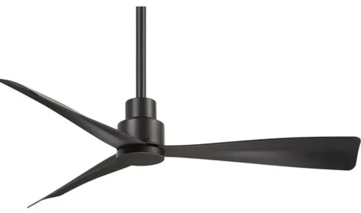 Simple Ceiling Fan - Coal - Black - 3 Blades - 3 Blades, Hardwired, Hand-Held Remote Control