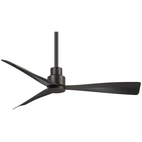 Simple Ceiling Fan - Coal - Black - 3 Blades - 3 Blades, Hardwired, Hand-Held Remote Control