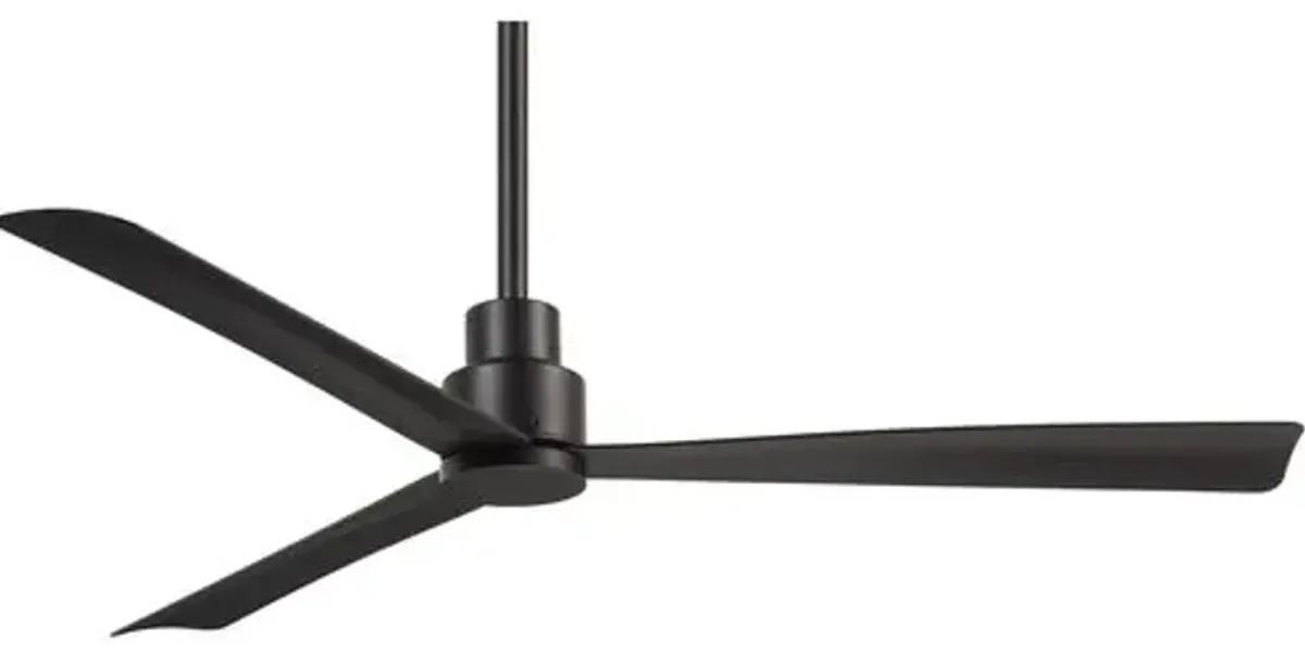 Simple Ceiling Fan - Coal - Black - 3 Blades - 3 Blades, Hardwired, Hand-Held Remote Control