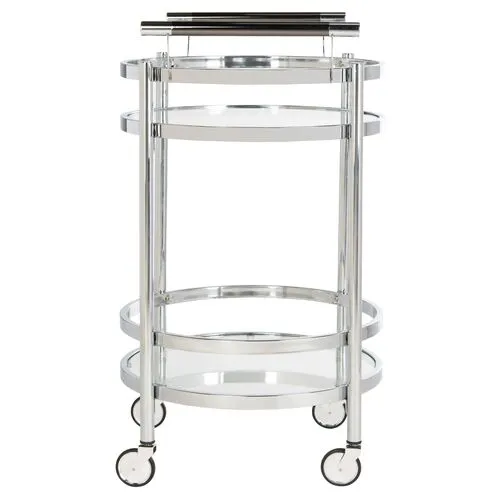 Carrey Bar Cart - Chrome