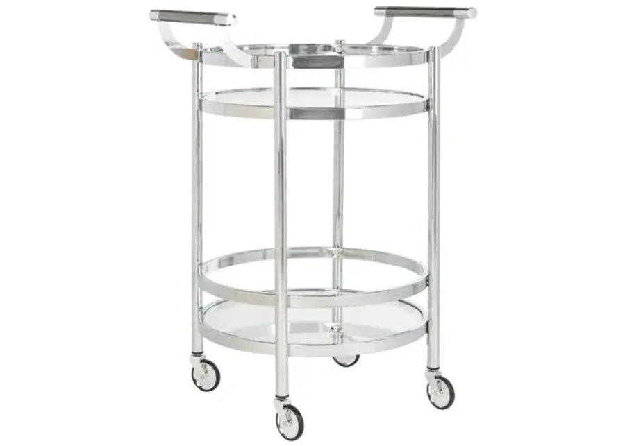 Carrey Bar Cart - Chrome