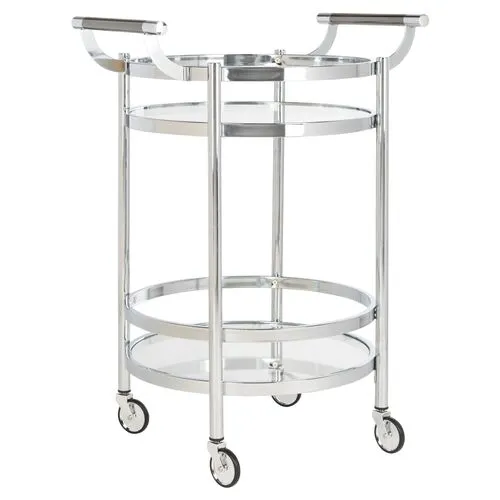 Carrey Bar Cart - Chrome