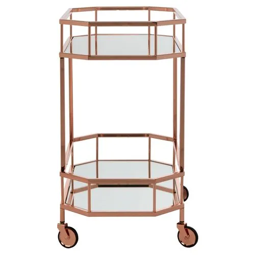 Cava Bar Cart - Rose Gold - Pink