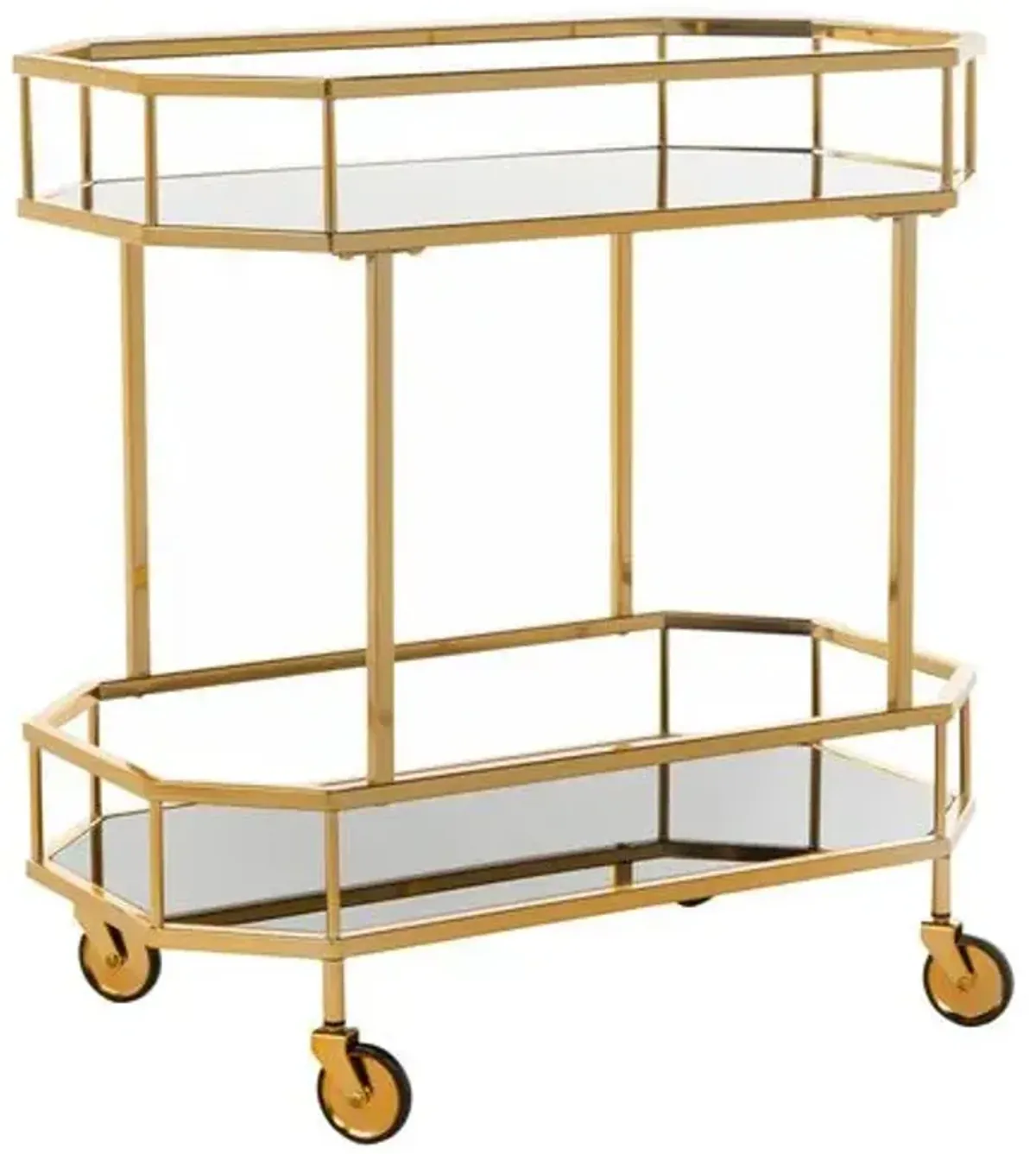 Cava Bar Cart - Brass - Gold