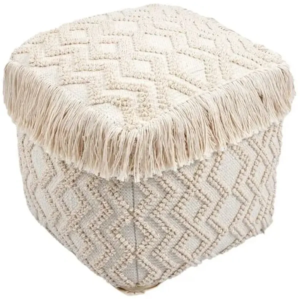 Zoe Pouf - Natural - Beige