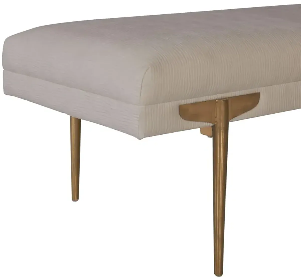 Paredes Bench, White Velvet