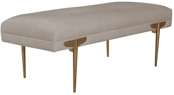 Paredes Bench, White Velvet