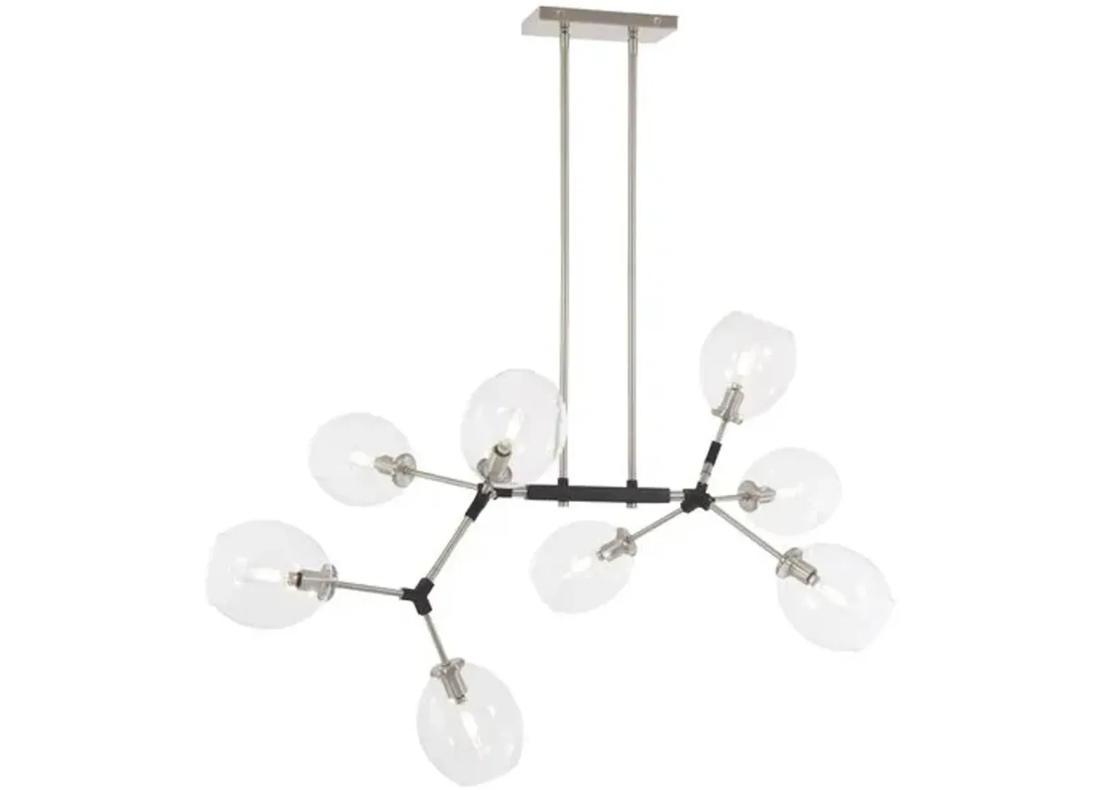 Nexpo 8-Light Chandelier - Brushed Nickel - Silver