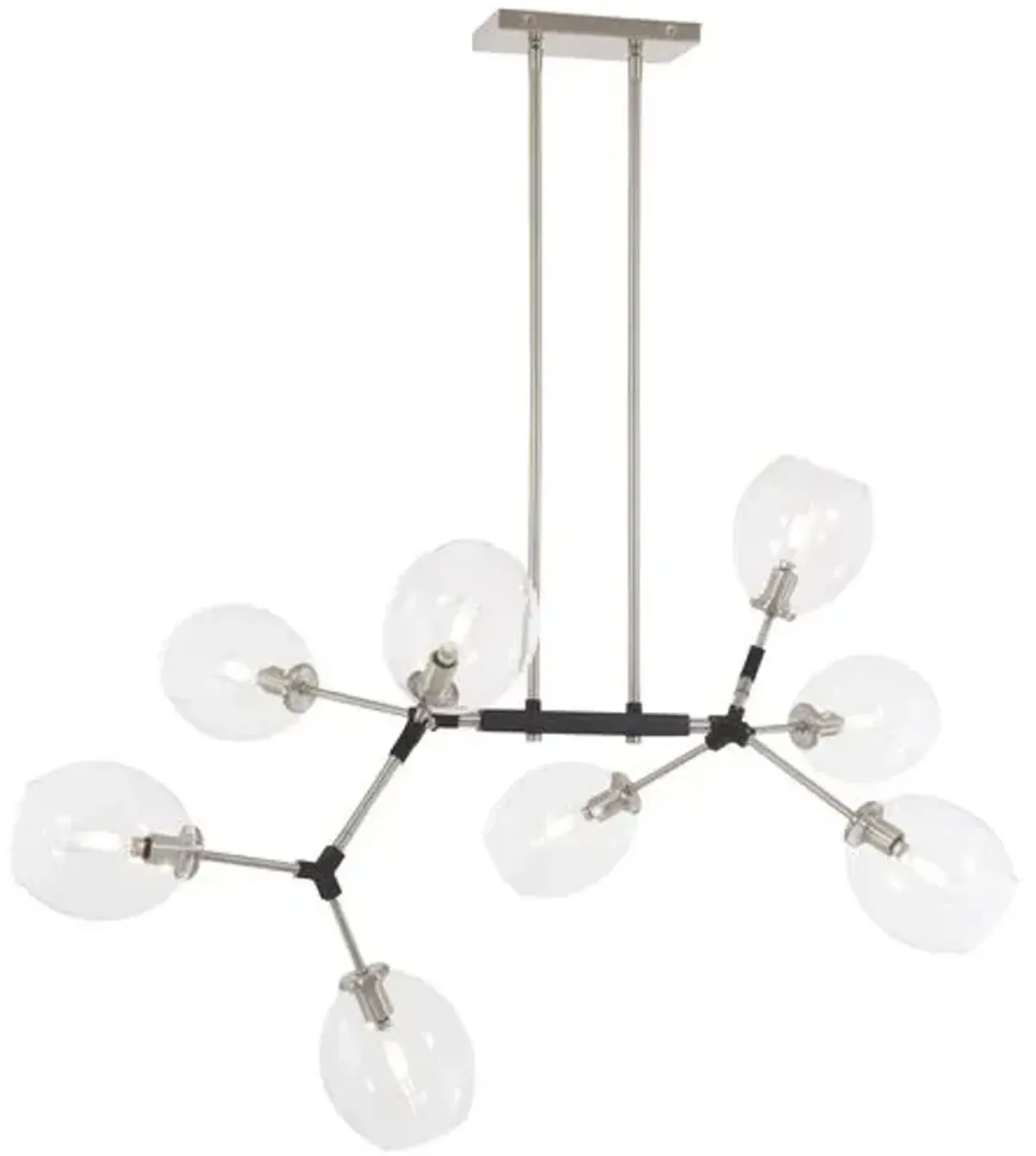 Nexpo 8-Light Chandelier - Brushed Nickel - Silver