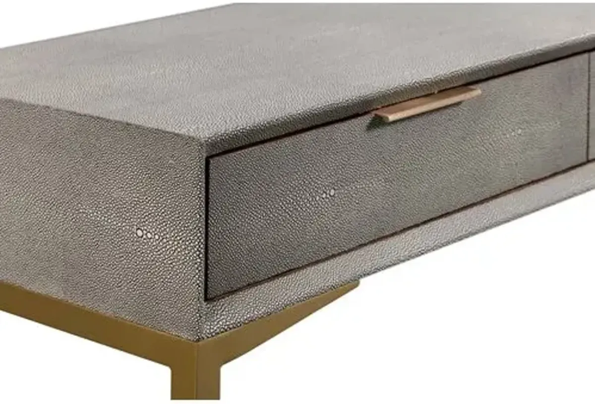 Sandy Console - Gray Shagreen - Handcrafted