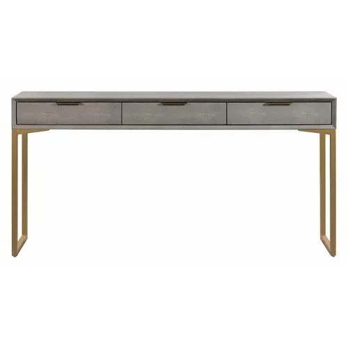 Sandy Console - Gray Shagreen - Handcrafted