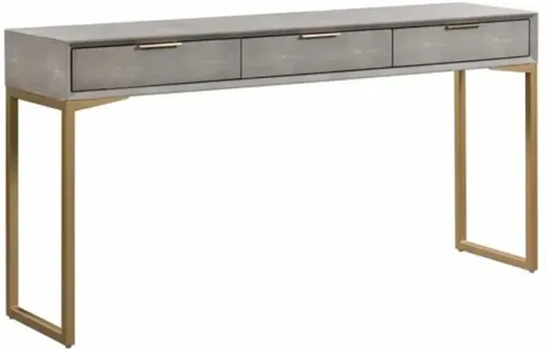 Sandy Console - Gray Shagreen - Handcrafted