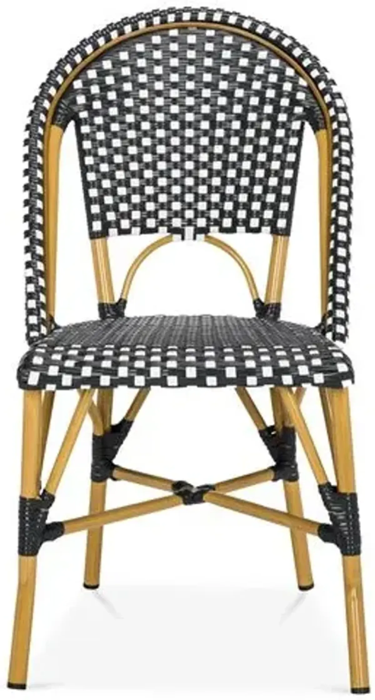 Set of 2 Salcha Outdoor Bistro Chairs - Black