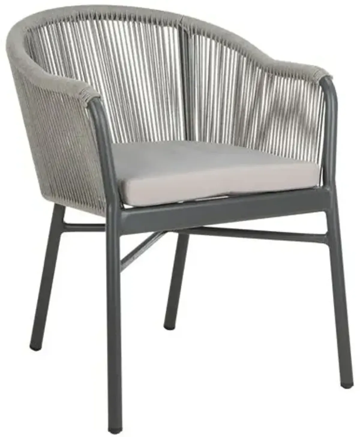 Set of 2 Nicolo Woven Outdoor Chairs - Gray