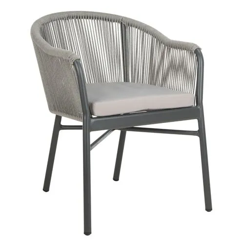 Set of 2 Nicolo Woven Outdoor Chairs - Gray