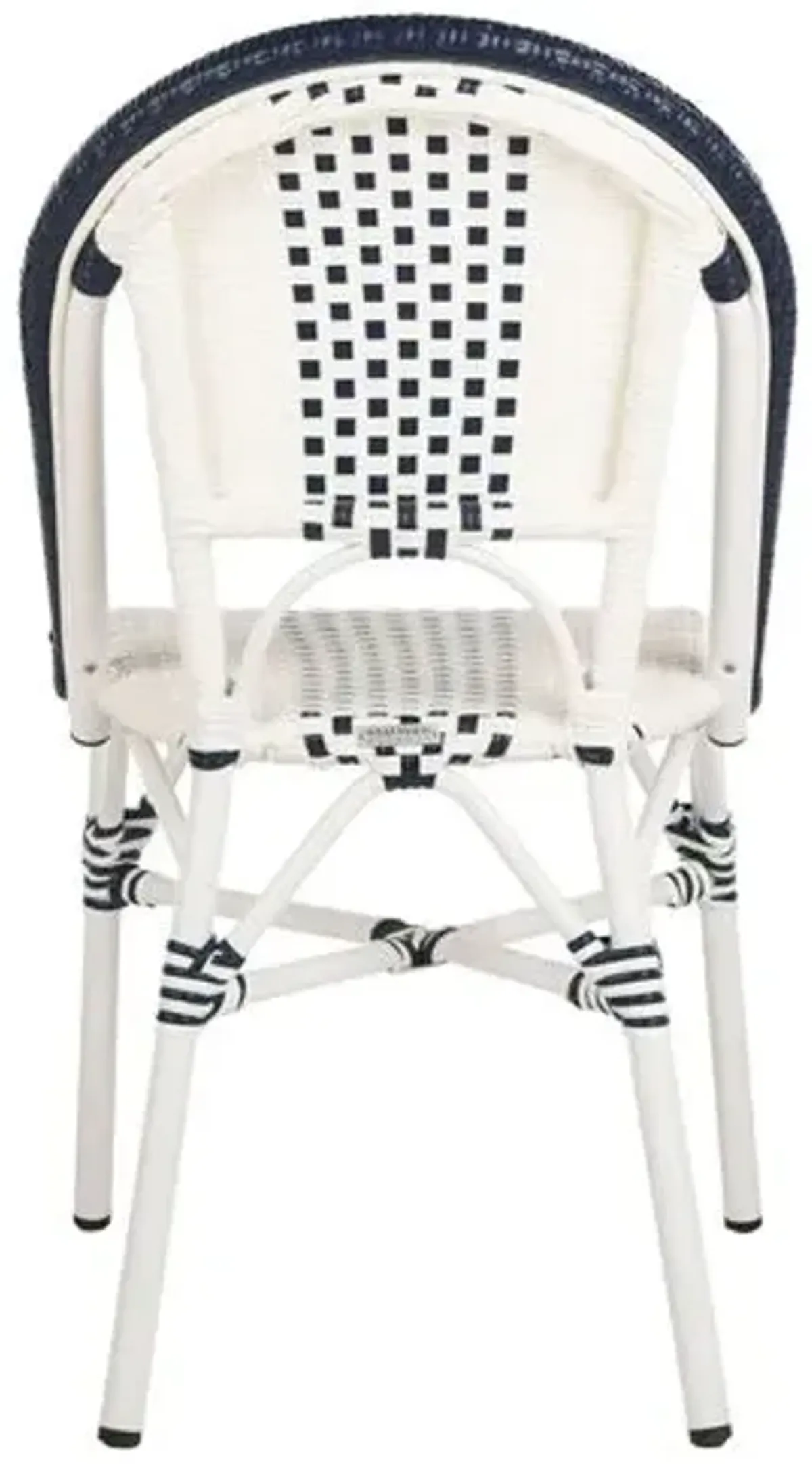 Set of 2 Zoya Stackable Chairs - White/Black