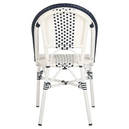 Set of 2 Zoya Stackable Chairs - White/Black