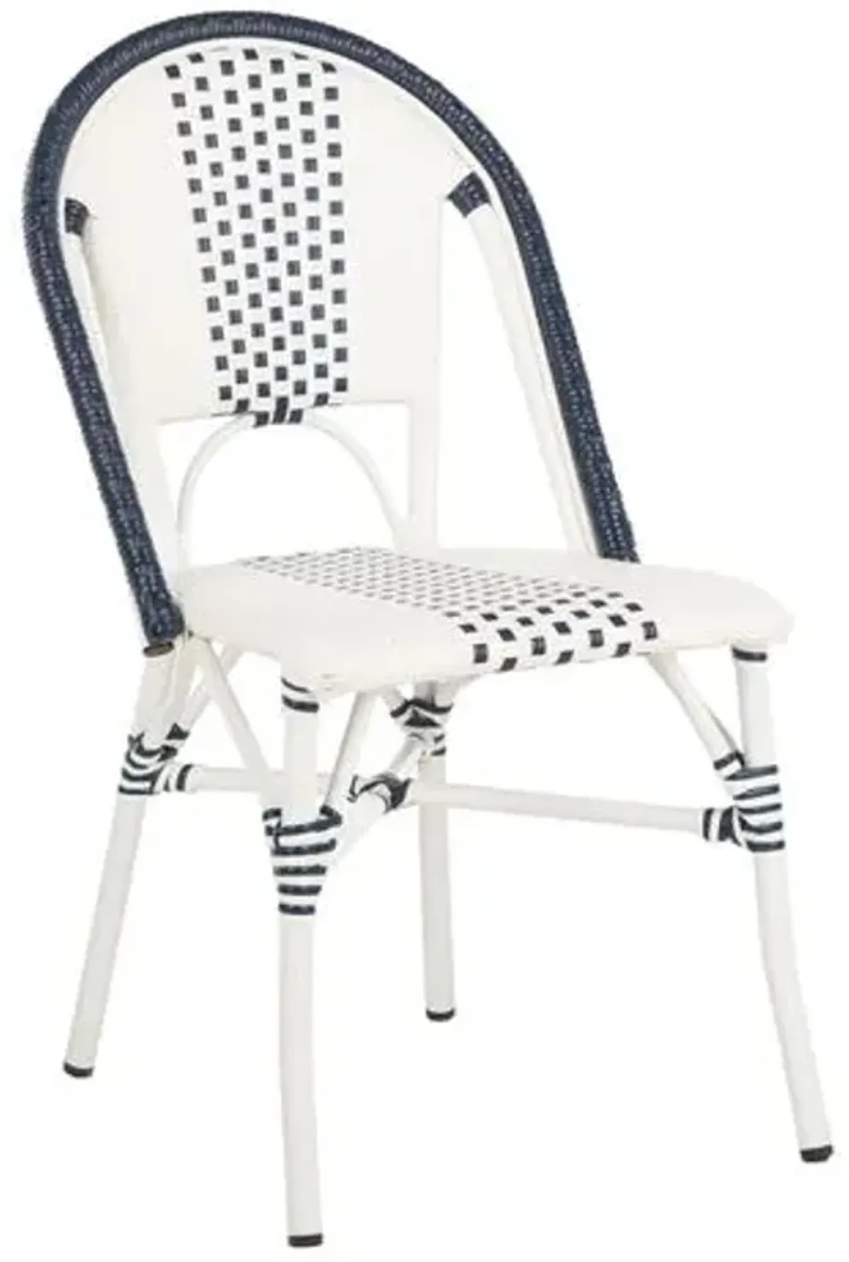 Set of 2 Zoya Stackable Chairs - White/Black