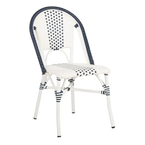 Set of 2 Zoya Stackable Chairs - White/Black