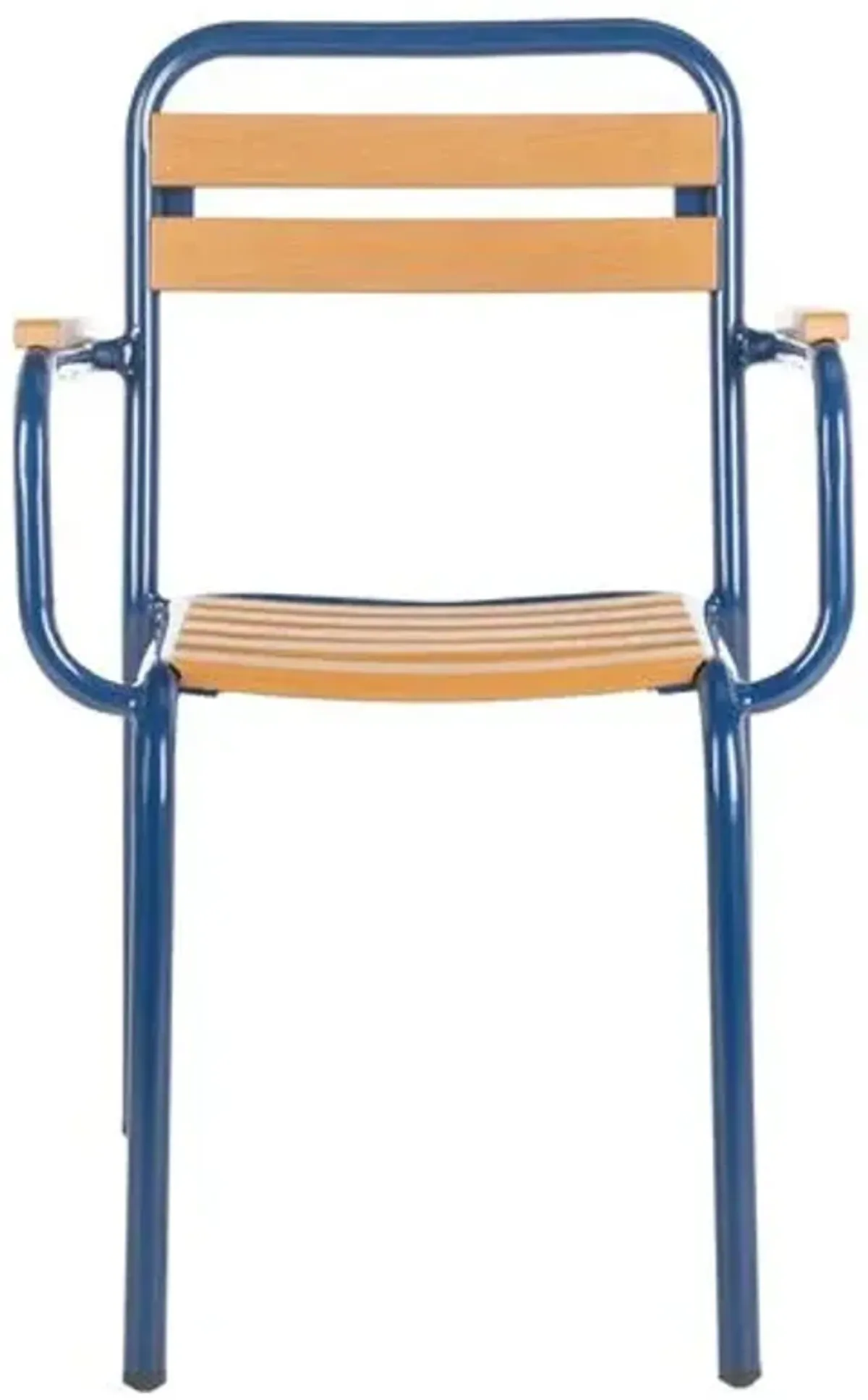 Set of 2 Rayton Stackable Chairs - Navy/Natural - Blue