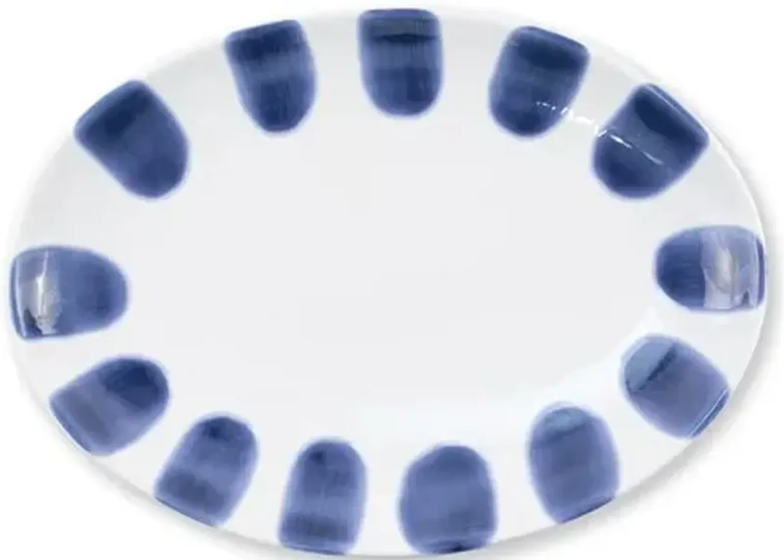 Santorini Oval Platter - Blue/White - VIETRI