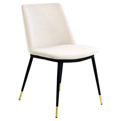 Set of 2 Elle Side Chair - Cream Velvet