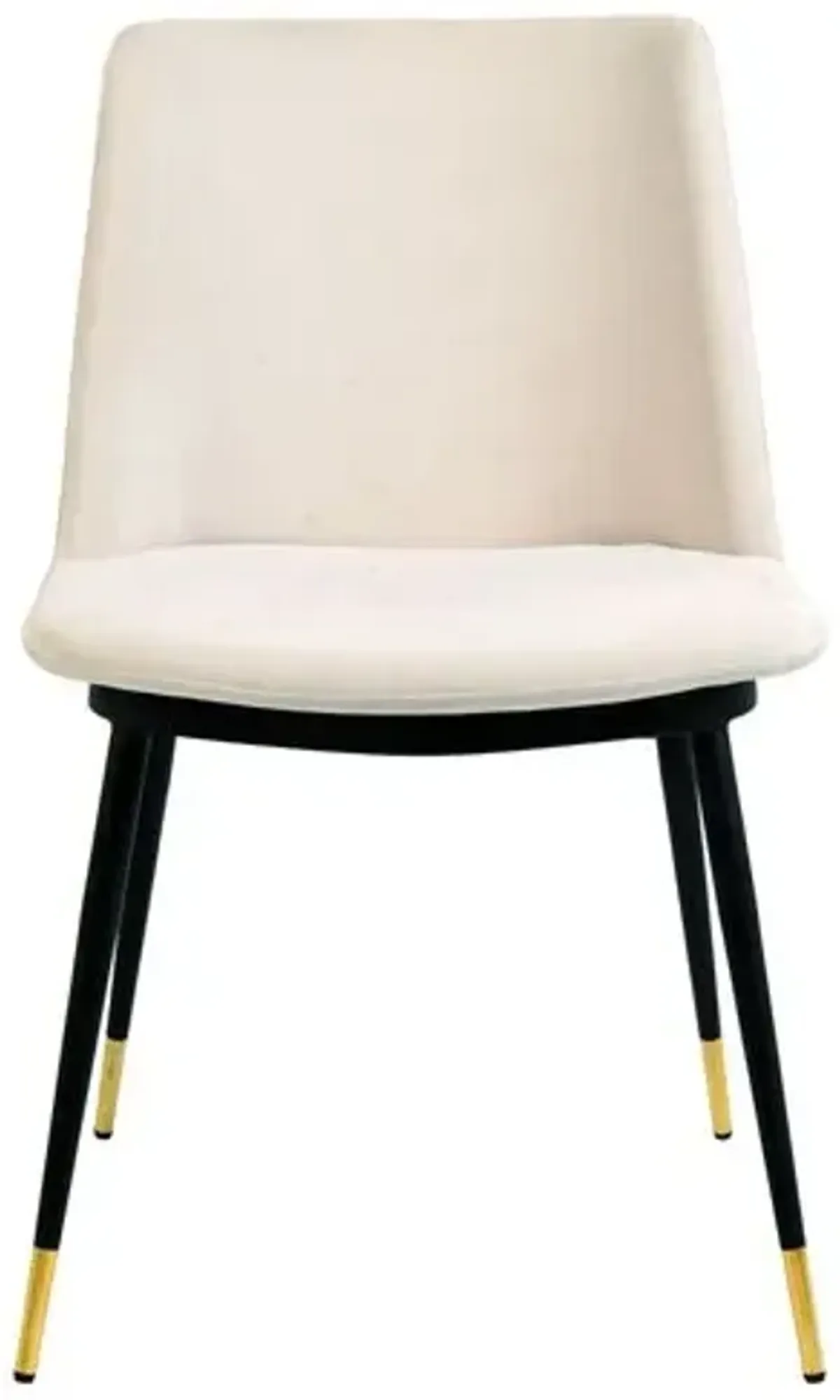 Set of 2 Elle Side Chairs - Cream Velvet