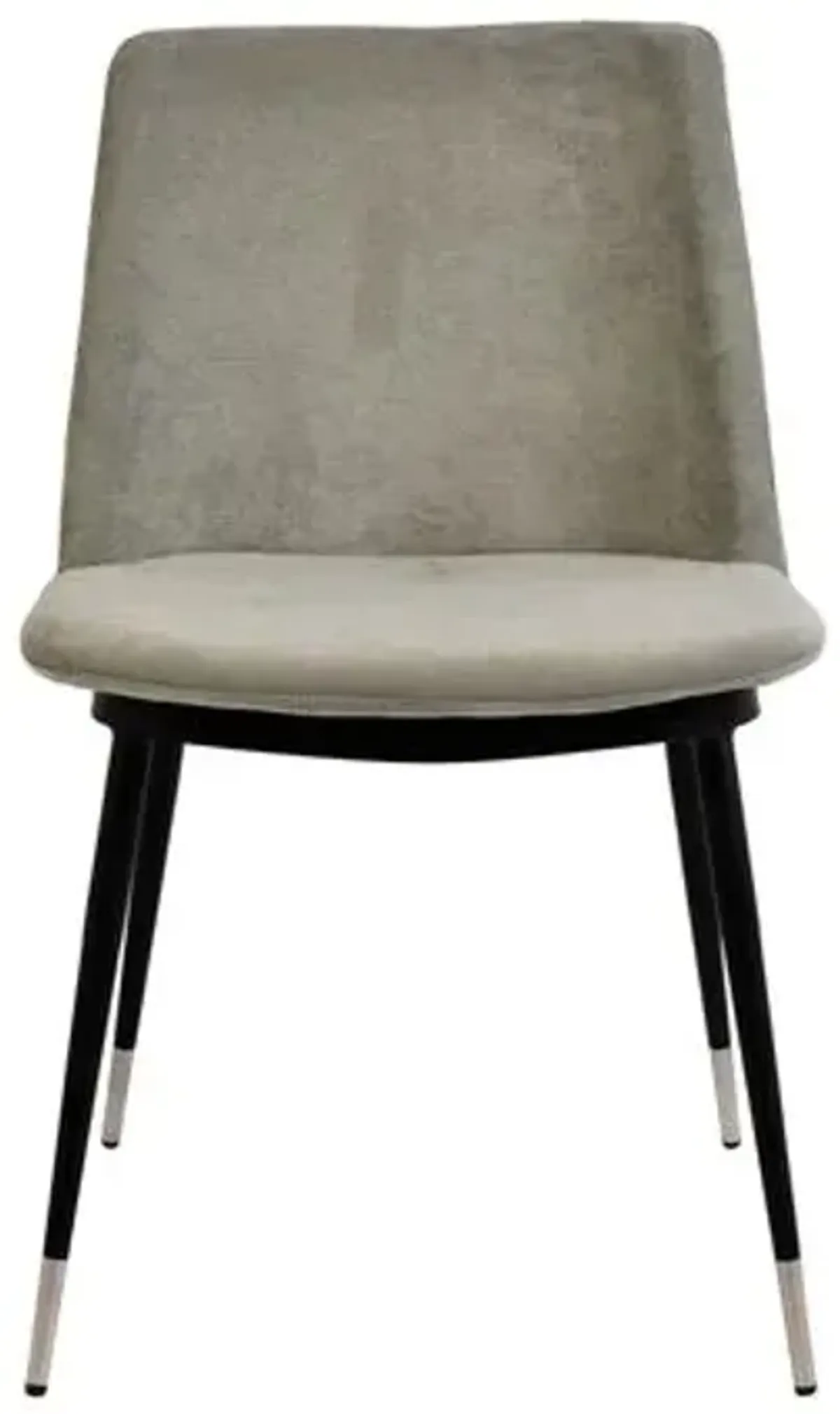 Set of 2 Elle Side Chairs - Gray Velvet