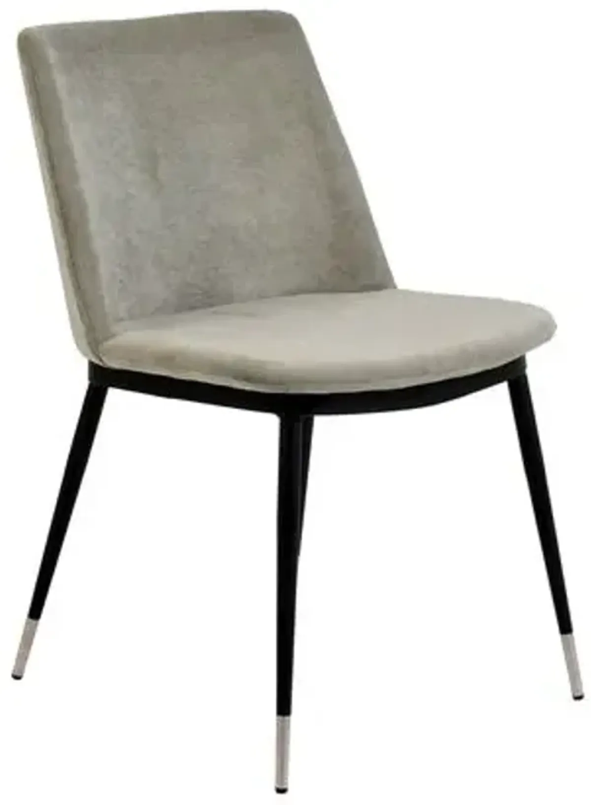 Set of 2 Elle Side Chairs - Gray Velvet