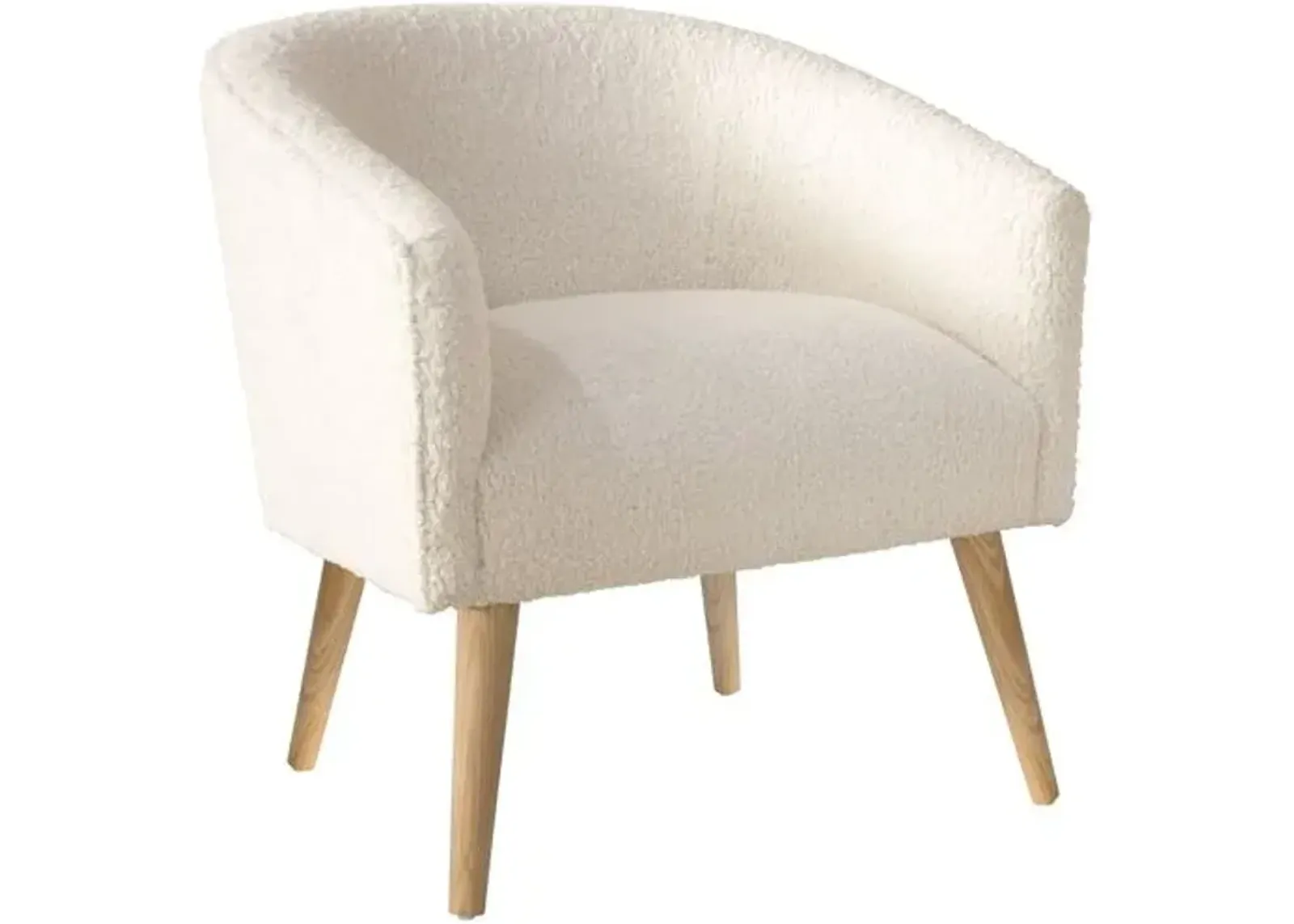 Leah Sheepskin Barrel Chair - Natural - Ivory