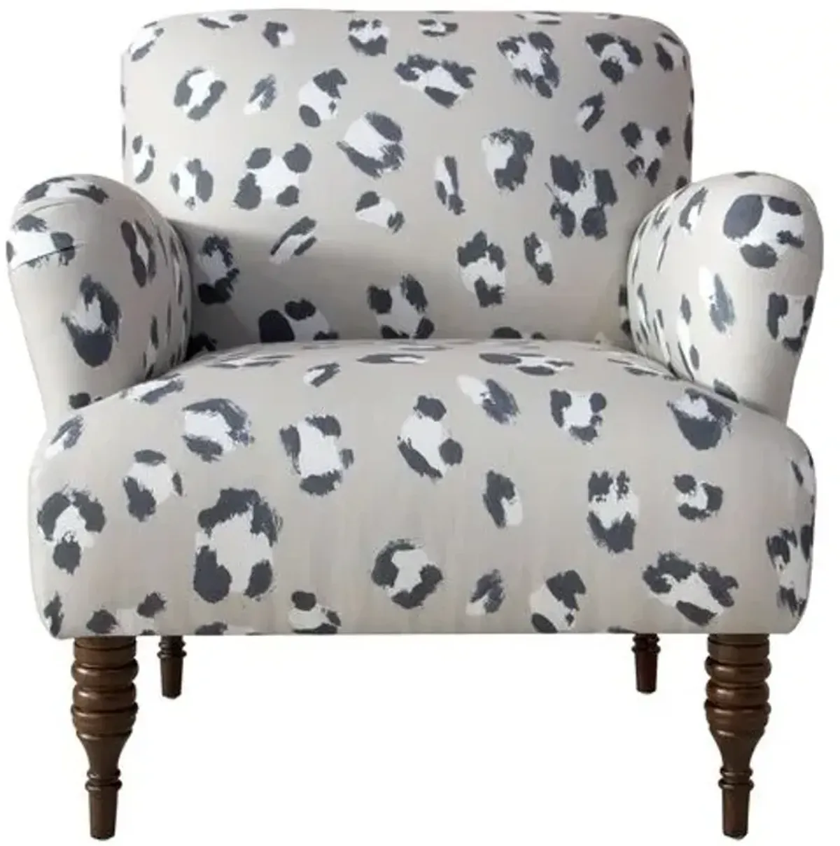 Nicolette Accent Chair - Cheetah - Handcrafted - Gray, Comfortable, Durable