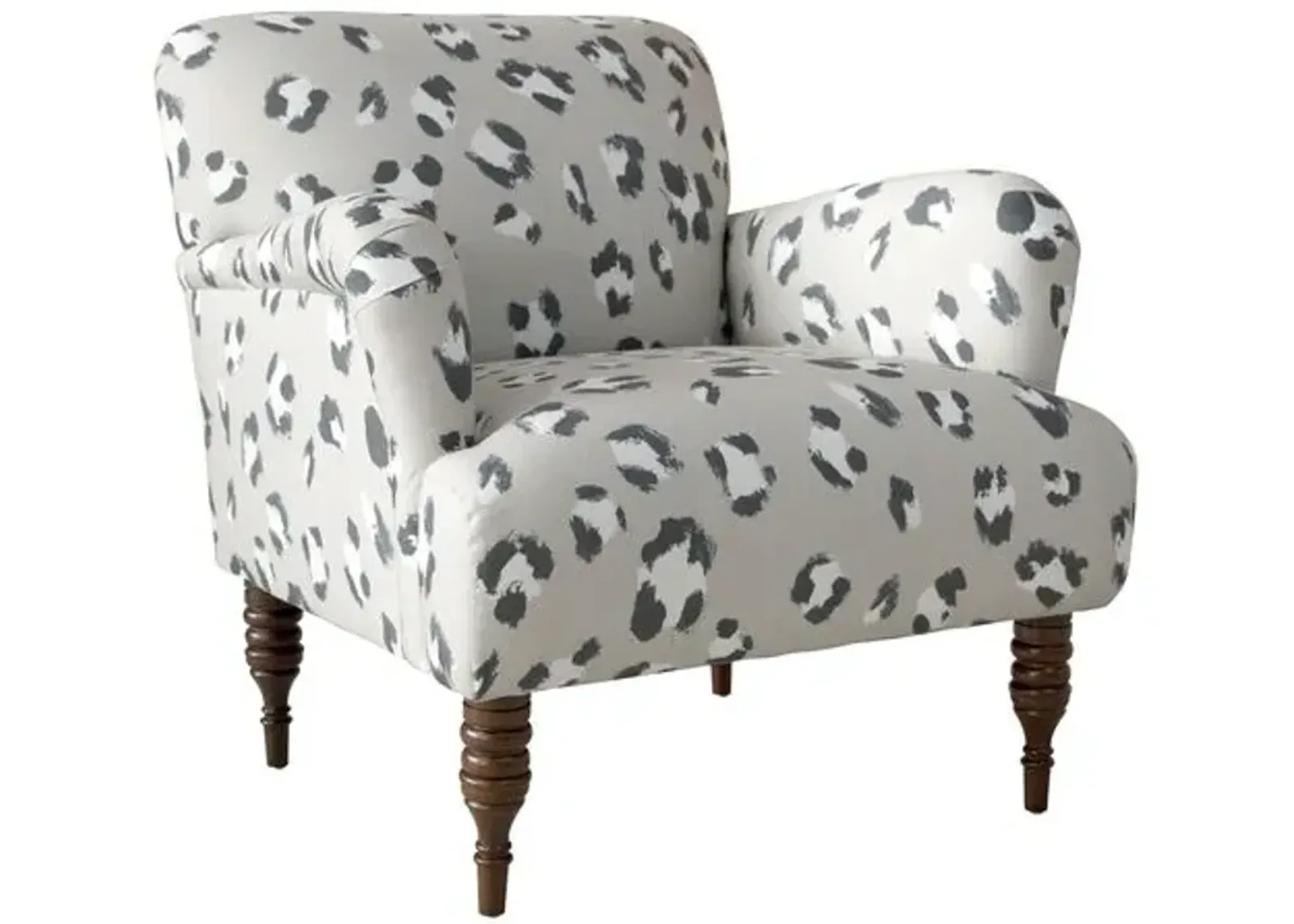 Nicolette Accent Chair - Cheetah - Handcrafted - Gray, Comfortable, Durable