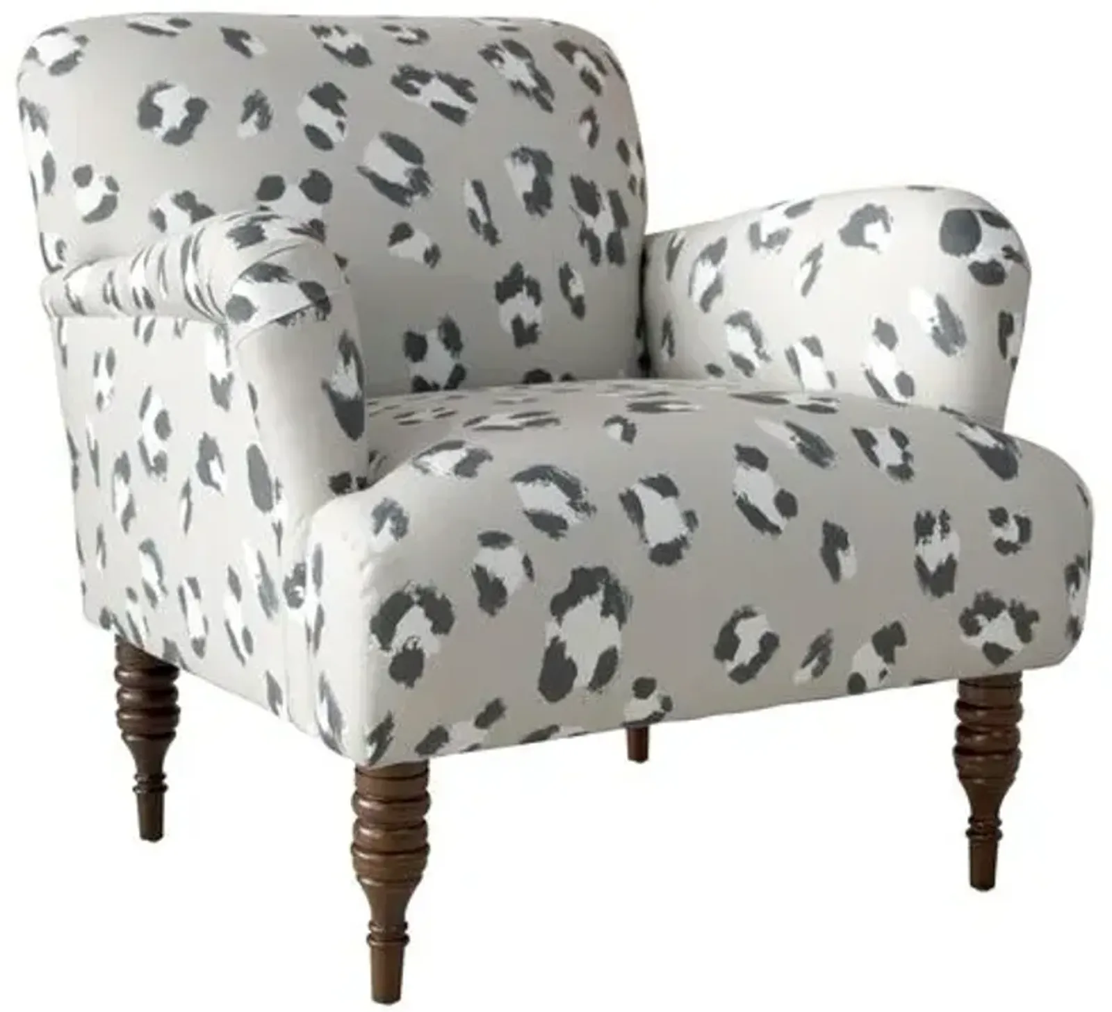 Nicolette Accent Chair - Cheetah - Handcrafted - Gray, Comfortable, Durable