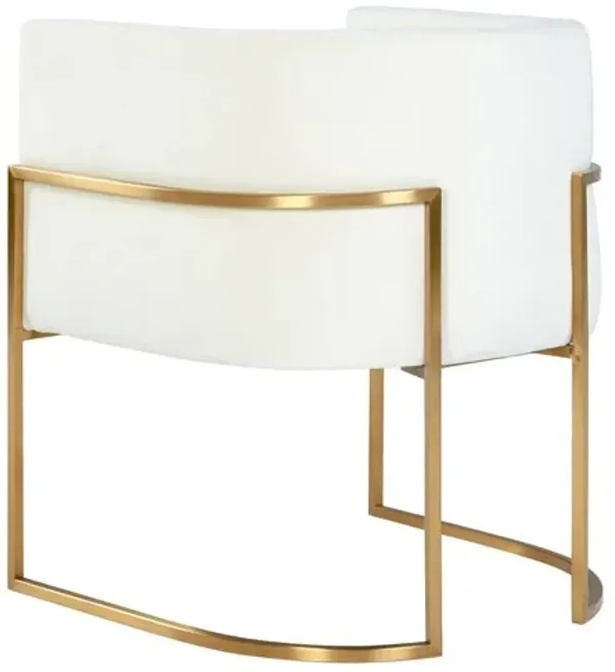 Giselle Side Chair - Cream Velvet - Ivory