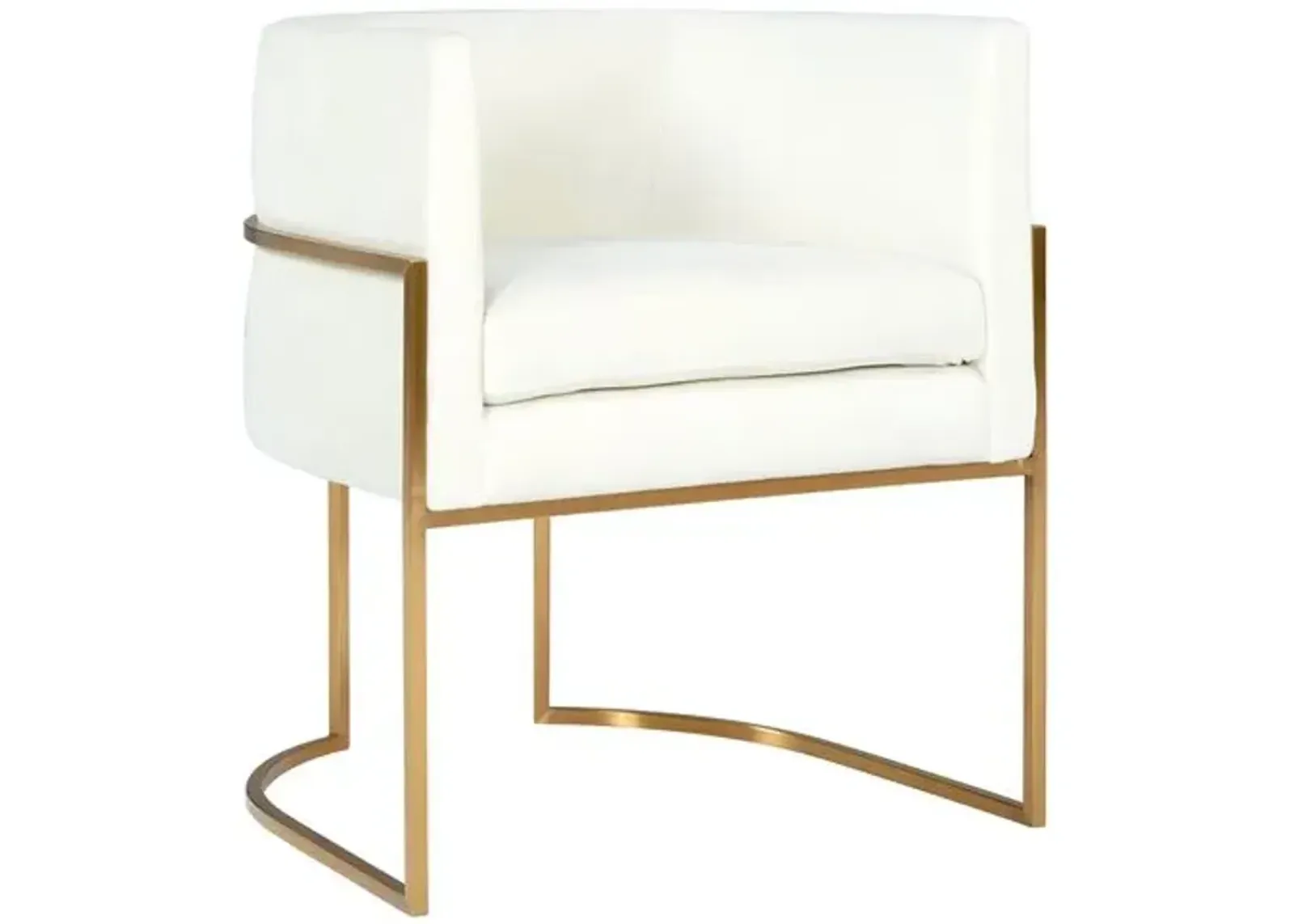 Giselle Side Chair - Cream Velvet - Ivory