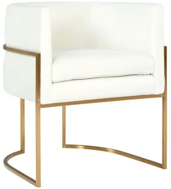 Giselle Side Chair - Cream Velvet - Ivory