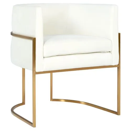 Giselle Side Chair - Cream Velvet - Ivory