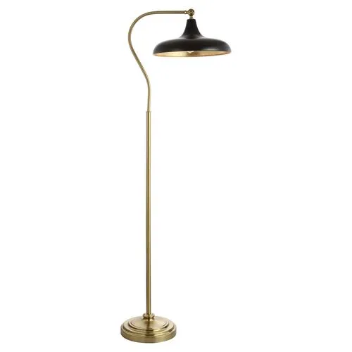 Zoe Floor Lamp - Brass/Black