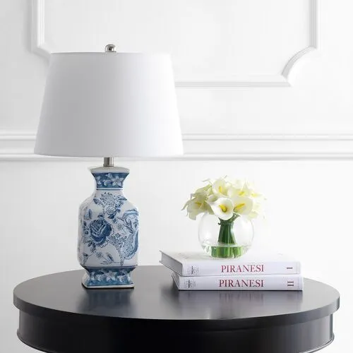 Sadie Table Lamp - Blue/White