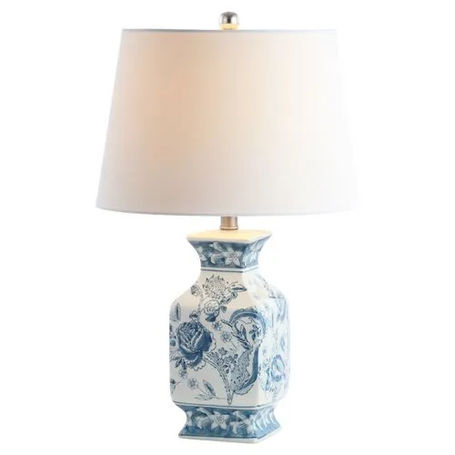 Sadie Table Lamp - Blue/White