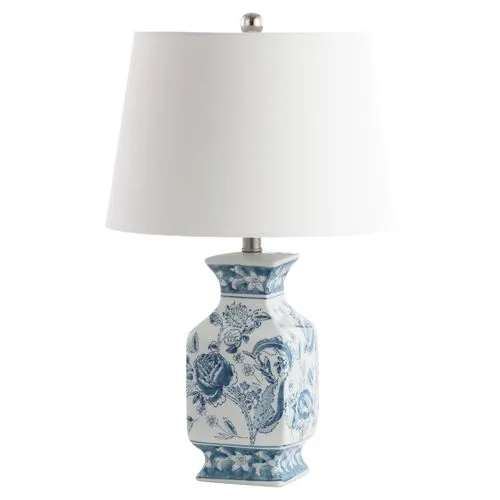 Sadie Table Lamp - Blue/White