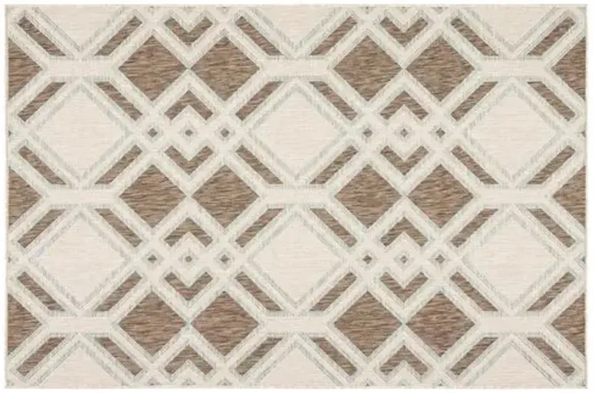 Samba Outdoor Rug - Brown/Light Blue - Nikki Chu - Brown